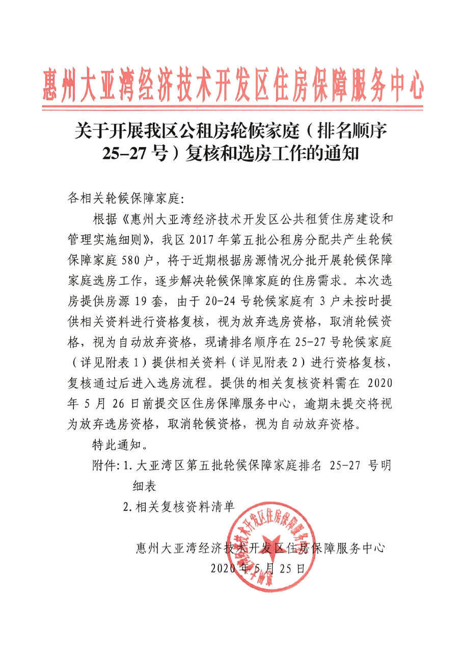 關(guān)于開展我區(qū)公租房輪候家庭（排名順序25-27號）復(fù)核和選房工作的通知.png